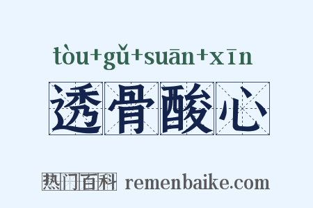 透骨酸心是什么意思的图片